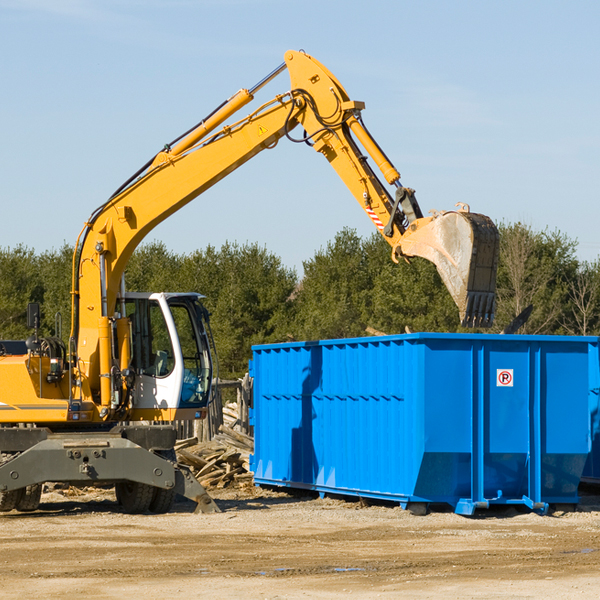 can i choose the location where the residential dumpster will be placed in Maryland Line